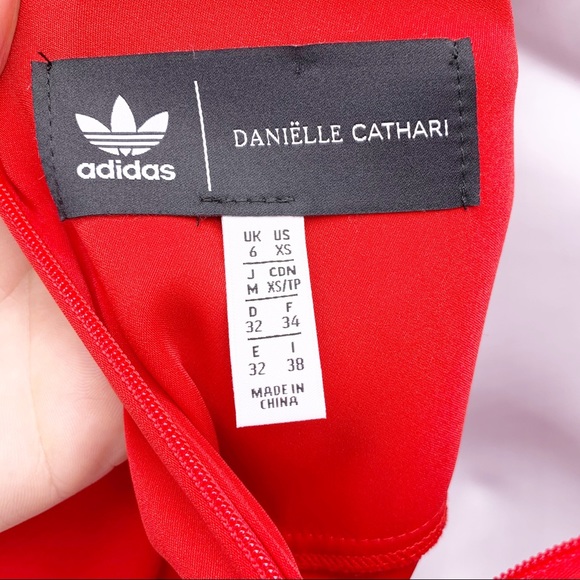 NEW Adidas Danielle Cathari Red Shift Dress Sz XS - Picture 11 of 13